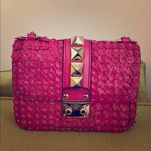 Valentino Mini Lock flower leather Shoulder bag